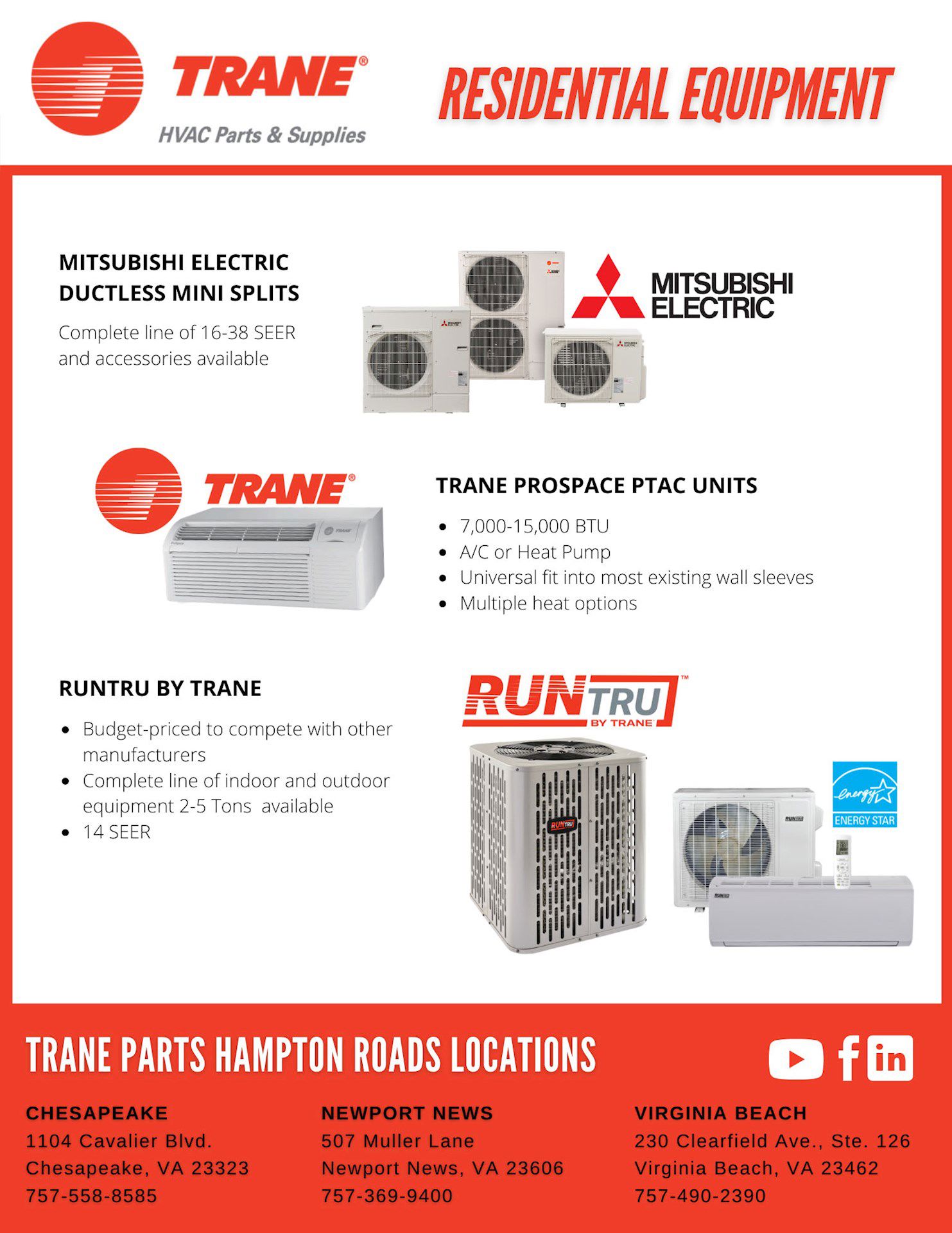 View our Residential Equipment Line Card